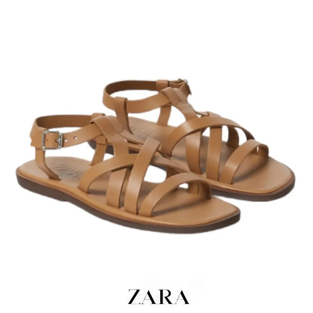 ZARA Kids | Brown | LEATHER SANDALS